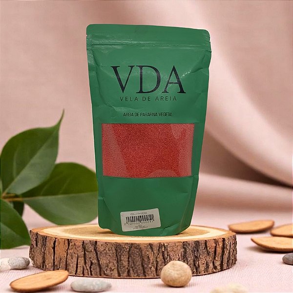 Cera Vegetal Areia Pronta para Vela - Vermelho - 500g - 1 unidade - Rizzo