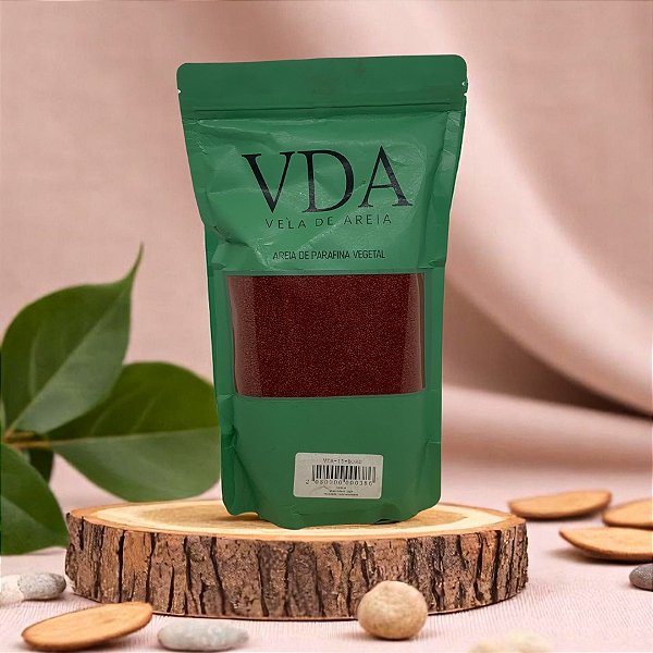 Cera Vegetal Areia Pronta para Vela - Bordô - 500g - 1 unidade - Rizzo