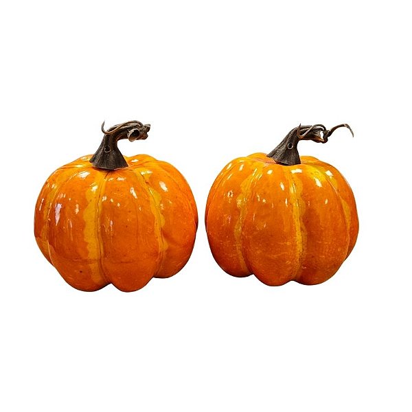 Enfeite Decorativo De Halloween - Abóbora - 9cm - 2 unidades - Rizzo