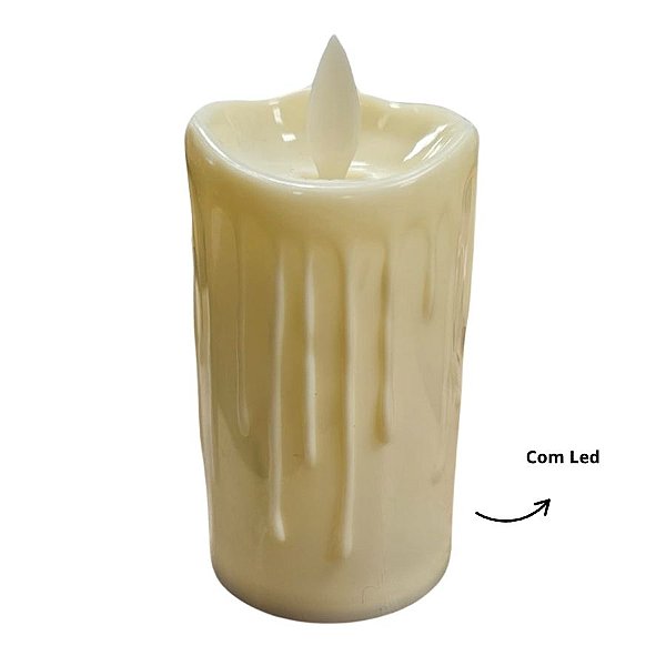 Vela De Led  - Derretida - 8,5x5cm - 1 unidade - Rizzo