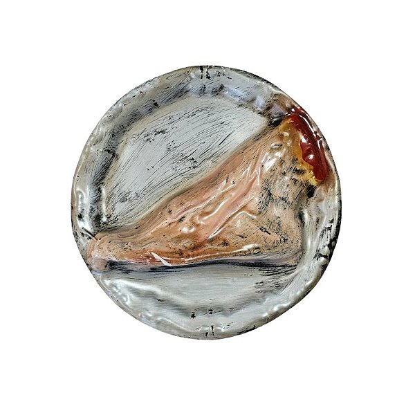 Enfeite Decorativo de Halloween - Bandeja Com Pé Queimado - 29,5x29,5cm - 1 unidade - Rizzo