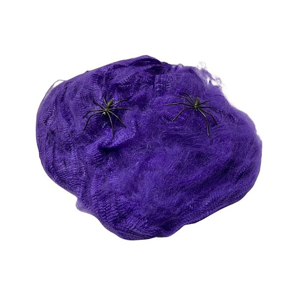 Enfeite Decorativo de Halloween - Teia de Aranha - Roxo - 1 unidade - Rizzo