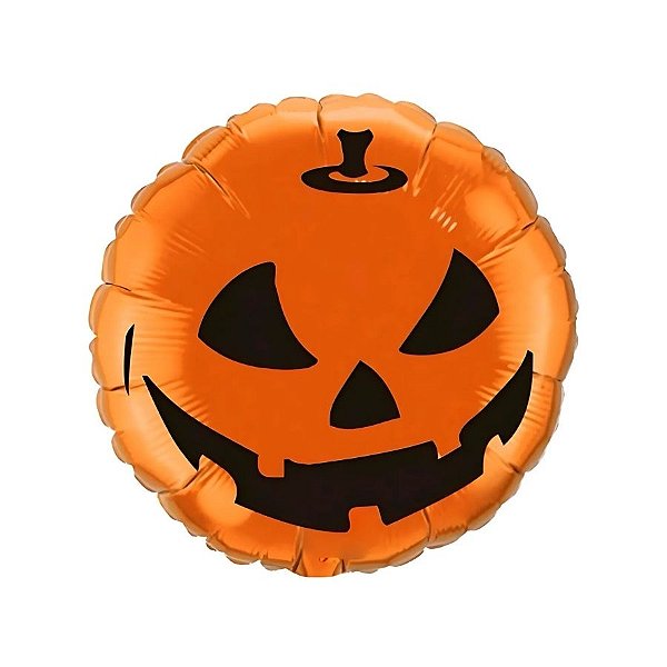 Balão de Festa Microfoil 20" 50cm - Abóbora Halloween - 1 unidade - Rizzo