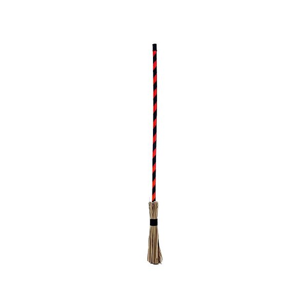 Enfeite Decorativo De Halloween - Vassoura Vermelha - 71cm - 1 unidade - Rizzo