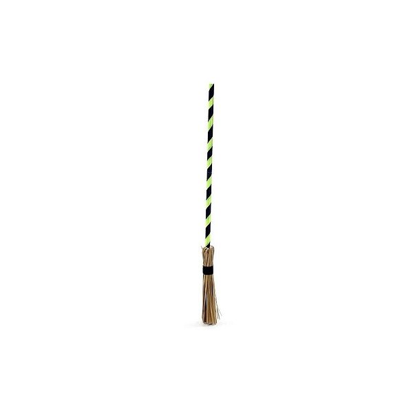 Enfeite Decorativo De Halloween - Vassoura Verde Neon - 33cm - 1 unidade - Rizzo
