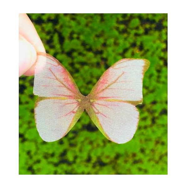 Enfeite decorativo Borboleta Tecido Nude - 10uns - Rizzo Confeitaria