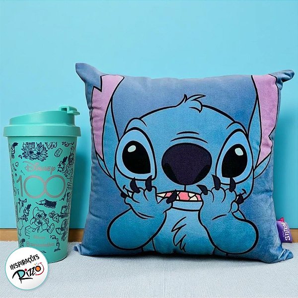 Kit Fãs Stitch - Almofada e Copo Bucks - 1 unidade - Disney Original - Rizzo