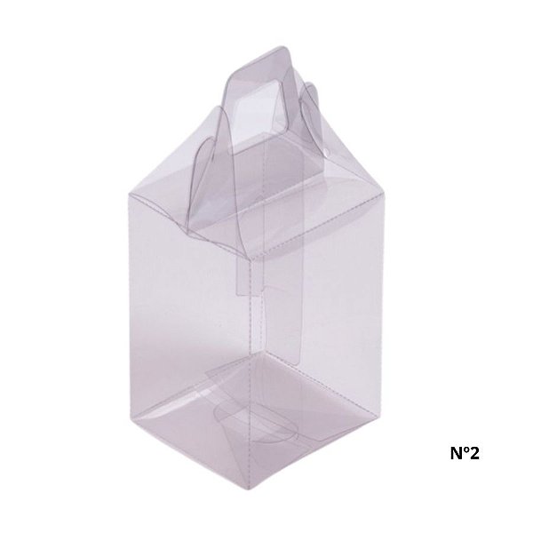 Caixa Sacola Transparente De Acetato Nº2 - 7x6,5x9cm - 10 unidades - Rizzo