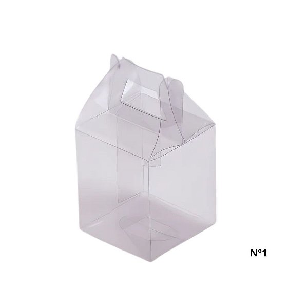 Caixa Sacola Transparente De Acetato Nº1 - 5x5x6cm - 10 unidades - Rizzo