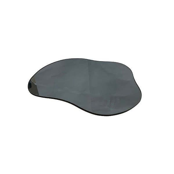 Bandeja Mesa Orgânica Com Pé - Fume - 16x22cm - 1 unidade - Rizzo