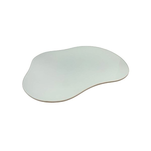 Bandeja Mesa Orgânica Com Pé - Branco - 16x22cm - 1 unidade - Rizzo