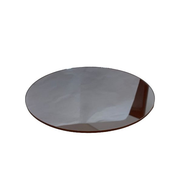 Bandeja Mesa Disco Com Pé - Rose Espelhada - 19cm - 1 unidade - Rizzo