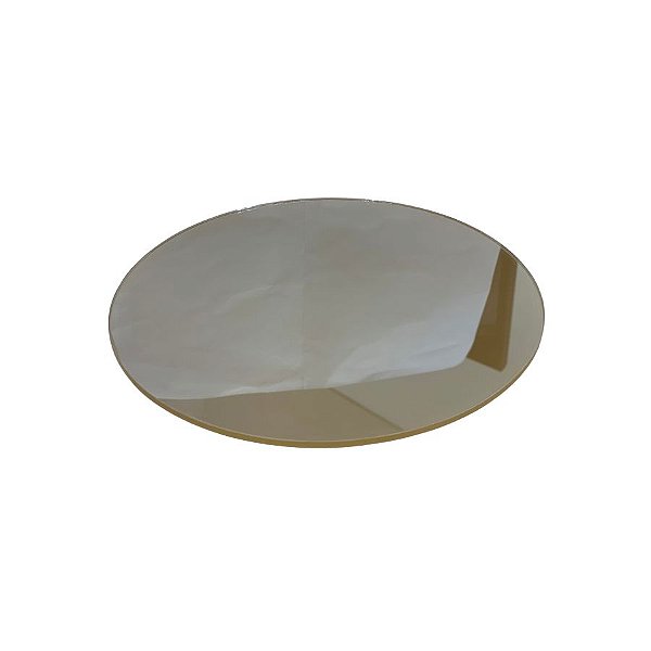 Bandeja Mesa Disco Com Pé - Ouro - 19cm - 1 unidade - Rizzo