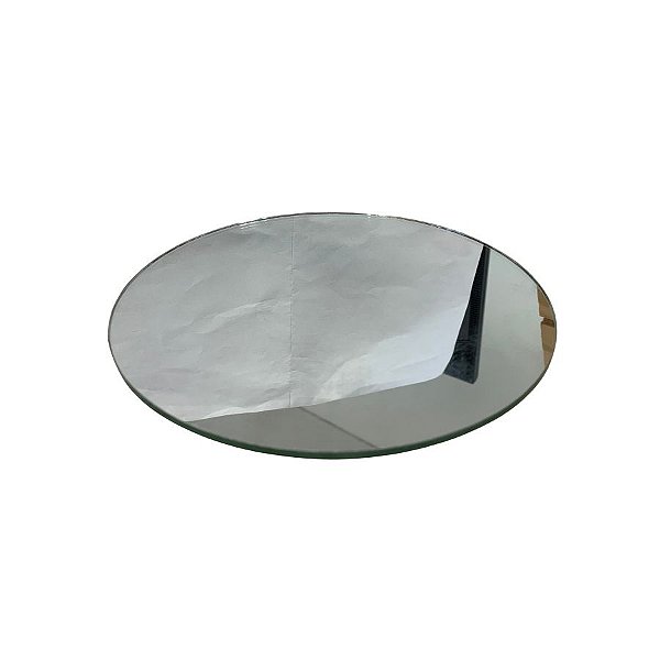 Bandeja Mesa Disco Com Pé - Espelho - 19cm - 1 unidade - Rizzo