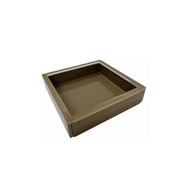 Bandeja Caixa Quadrada - Musgo - 10x10cm - 1 unidade - Rizzo