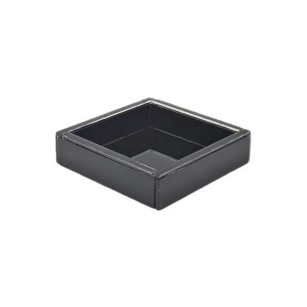 Bandeja Caixa Quadrada - Preto - 10x10cm - 1 unidade - Rizzo