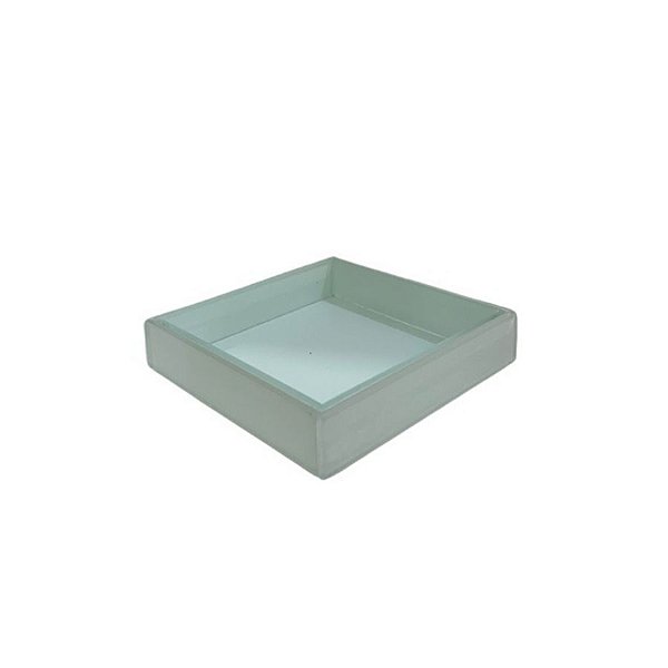 Bandeja Caixa Quadrada - Branca - 10x10cm - 1 unidade - Rizzo