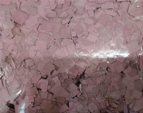 Confete Rosa Claro Metalizado Quadrado para Balão - 1cm x 1cm - Estilo e Festas Rizzo Festas