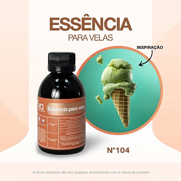 Essência Pistachio Ice Cream Concentrada Para Velas N°104 - 100g - 1 unidade - Vya - Rizzo