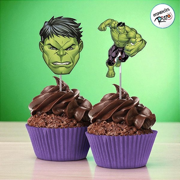 Pick Decorativo para Doces - Hulk - 8 unidades - Disney Original - Rizzo