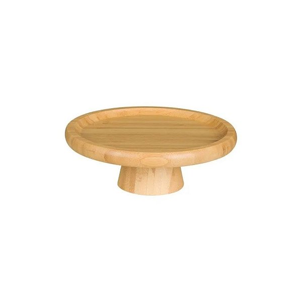 Boleira Prato De Bambu Com Pé Lotus - 20x7,8cm - 1 unidade - Rizzo
