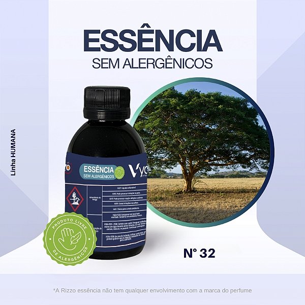 Essência Copaiba Concentrada para Perfumaria e Animais N°32 - 100g - Allergen Free - 1 unidade - Vya - Rizzo