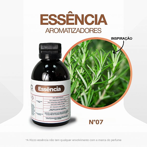 Essência Alecrim PP Concentrada Para Ambientes N°07 - 100g - 1 unidade - Vya - Rizzo