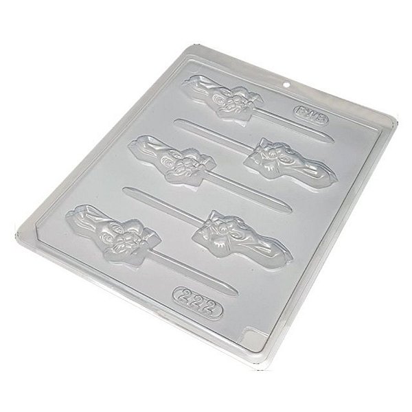 Forma de Acetato Pirulito Coelho Dentão - Ref.222 - 1 unidade - BWB - Rizzo