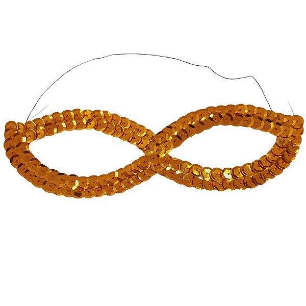 Máscara de Carnaval Infantil De Lantejoula - Laranja - 1 unidade - Rizzo