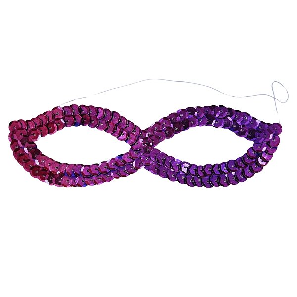 Máscara de Carnaval Infantil De Lantejoula - Roxo Escuro - 1 unidade - Rizzo