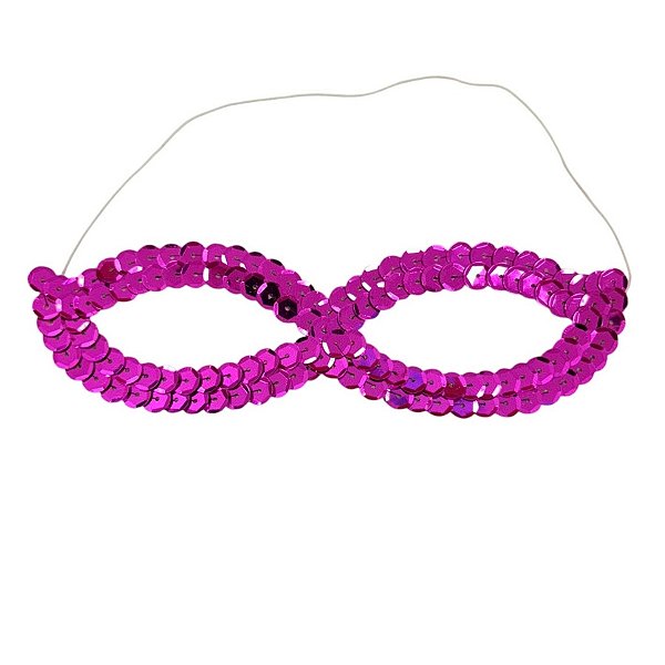 Máscara de Carnaval Infantil De Lantejoula - Rosa Escuro - 1 unidade - Rizzo
