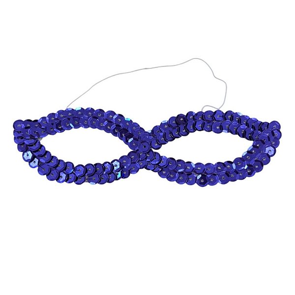 Máscara de Carnaval Infantil De Lantejoula - Azul Marinho - 1 unidade - Rizzo