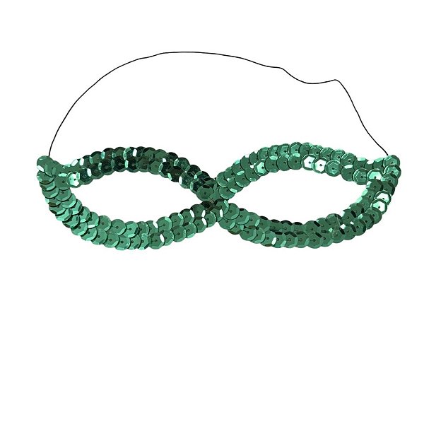 Máscara de Carnaval Infantil De Lantejoula - Verde - 1 unidade - Rizzo