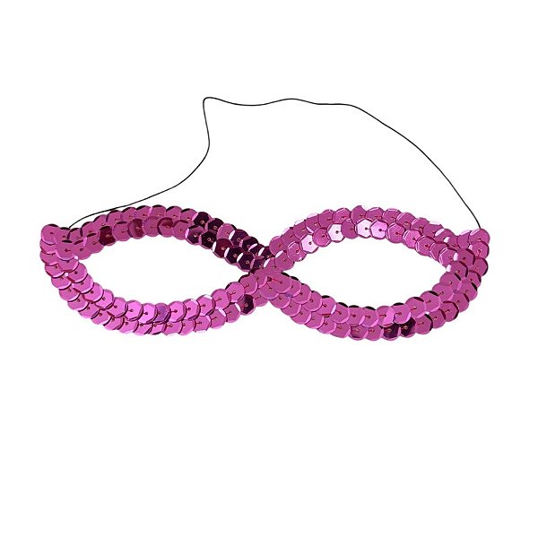 Máscara de Carnaval Infantil De Lantejoula - Magenta - 1 unidade - Rizzo