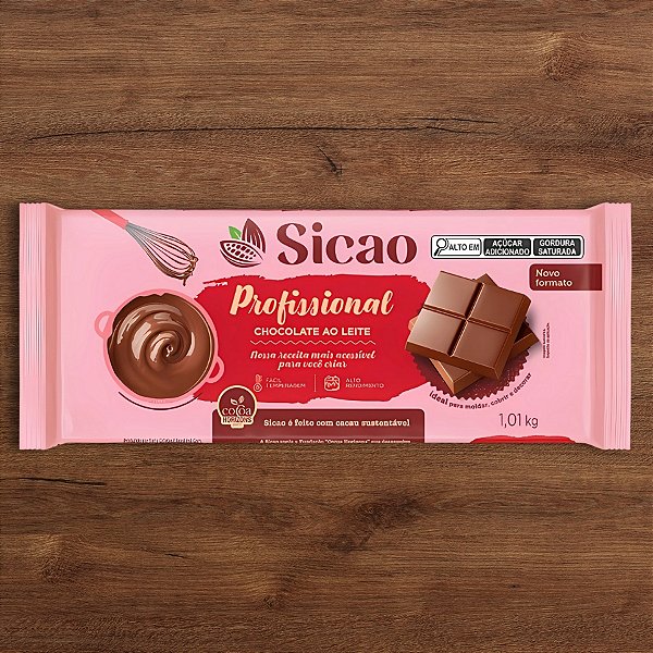 Chocolate Ao Leite Profissional - Barra - 1,01kg - 1 unidade - Sicao - Rizzo