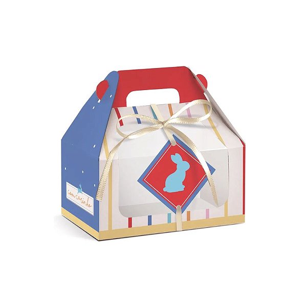 Caixa Maleta Kids Com Visor de Páscoa -  12x8x12cm - 10 unidades - Cromus - Rizzo