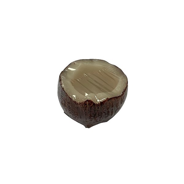 Sabonete Artesanal com Cheiro e Formato de Coco Pequeno Cortado ao Meio - 3cm - 1 unidade - Rizzo