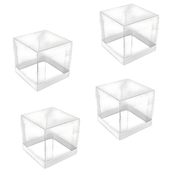 Caixa Para Mini Bolo Base Branca - 5,5x5,5x5,5cm - 8 unidades - CAC - Rizzo
