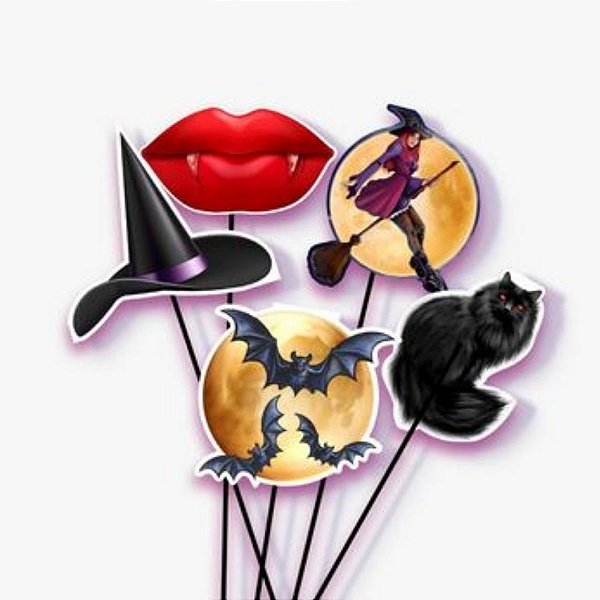 Enfeite Decorativo de Halloween - Palitos Decorativos - Sortido - 27cm - 10 unidades - Rizzo