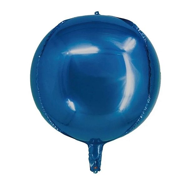 Balão de Festa Metalizado 60" 150cm - Órbita 4D Azul - 1 unidade - Rizzo
