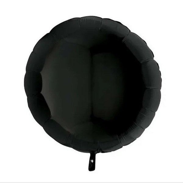 Balão de Festa Metalizado 60" 150cm - Órbita 4D Preto - 1 unidade - Rizzo