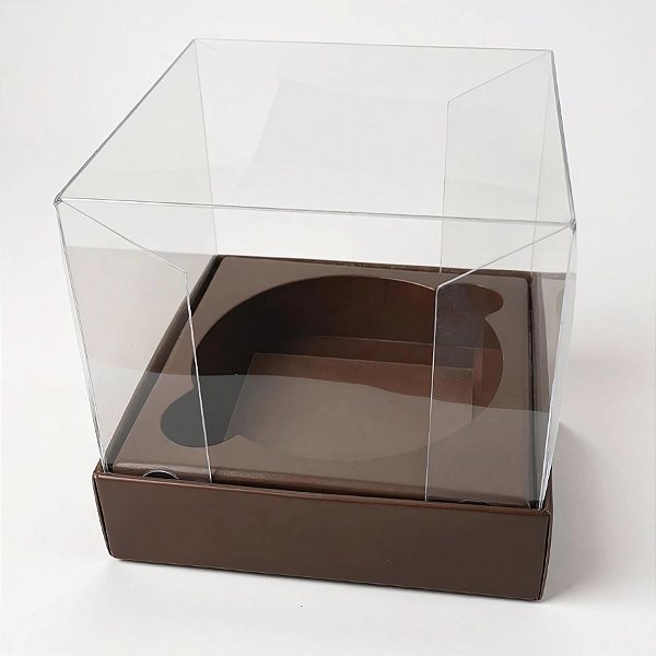 Caixa Mini Bolo M (7x7x7cm) Marrom - 10 unidades - Assk - Rizzo
