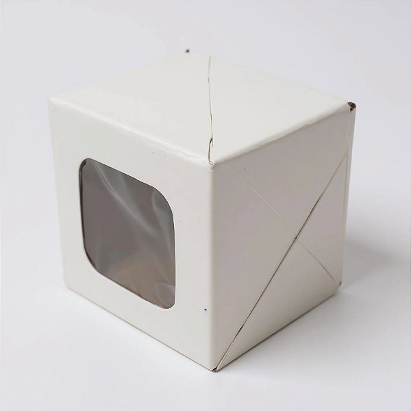 Caixa Para Doce com Visor PV-5 Branca - 5x5x4cm - 20 unidades - Rizzo
