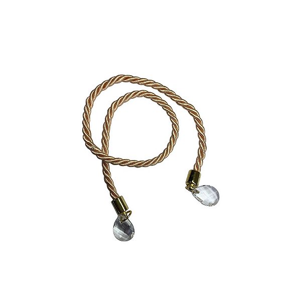 Cordão Decorativo - Rosé Pingente Dourado Gota - 33,5cm - 1 unidade - Rizzo