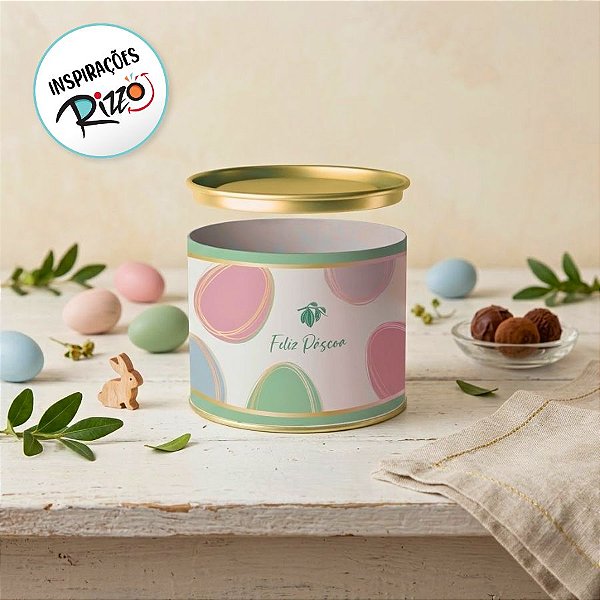 Lata Para Doces Rígida - Tonal - Verde - 1 unidade - Cromus - Rizzo