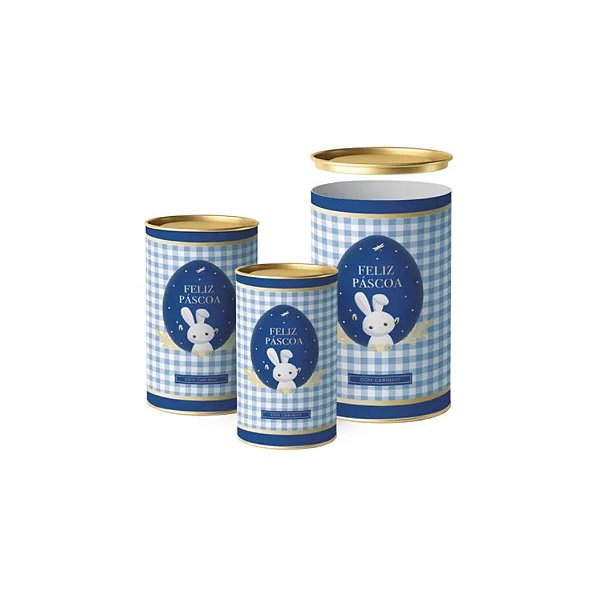 Lata Para Ovo Rígida - Contos De Páscoa - Azul - 1 unidade - Cromus - Rizzo