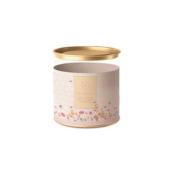 Lata Para Doces Rígida - Florens - Rosa - 1 unidade - Cromus - Rizzo