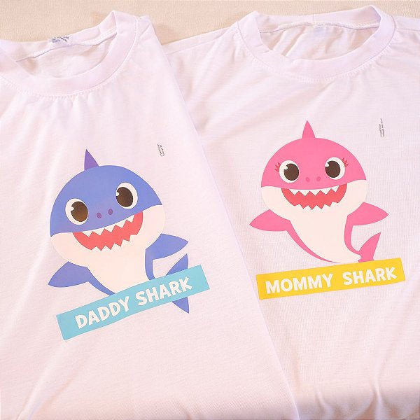 Transfer para Camiseta Mommy e Daddy Baby Shark - 2 UnidadeS - Cromus - Rizzo Festas