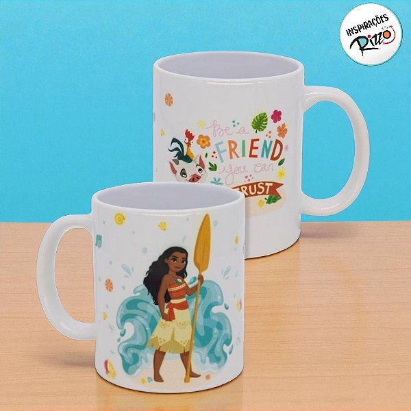 Caneca Pop Moana Friends - 350ml - 1 unidade - Disney Original - Rizzo