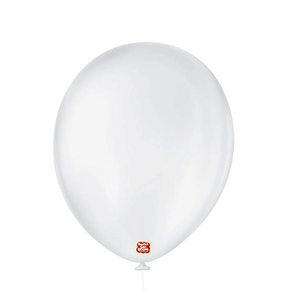 Balão de Festa Látex Liso - Branco Polar - Balões São Roque